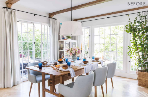 Dining Room table staged for selling home