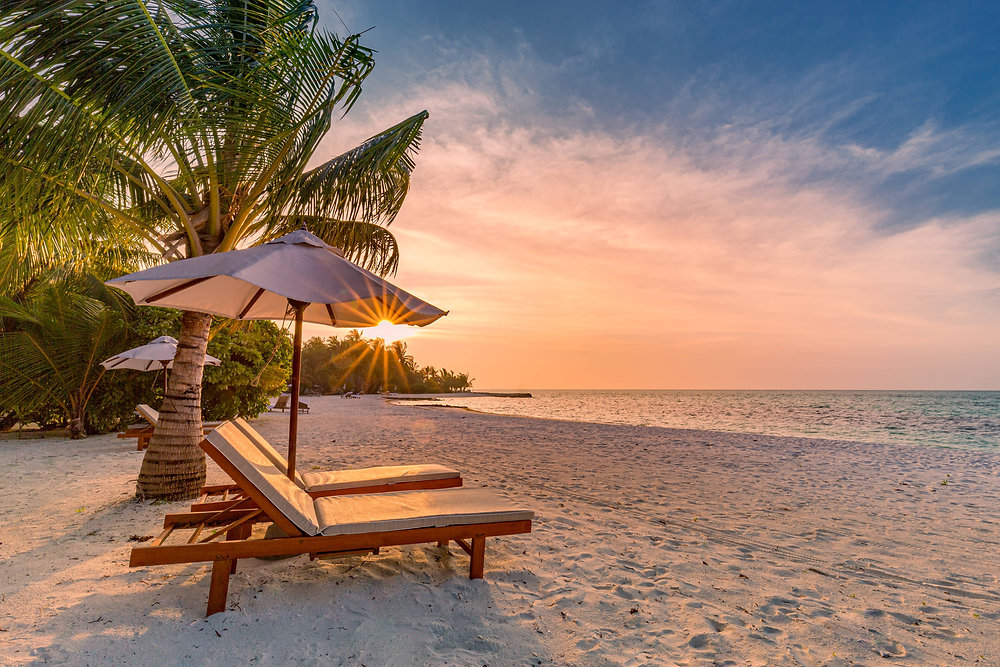 Beaches Chair on a beach for your winter Caribbean escape
